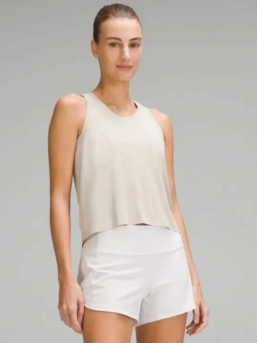 Like New - Lululemon Fast and Free Race Length Tank Top in Mojave Tan (12)
